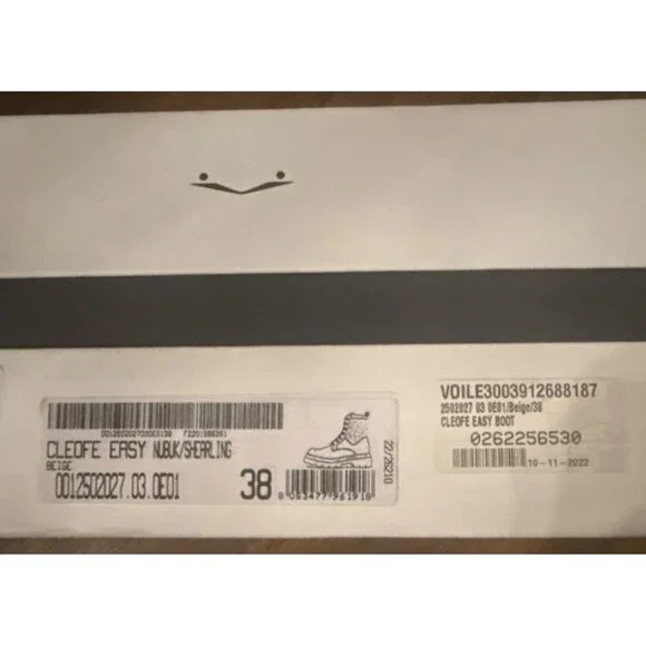 Voile Blanche Cleofe Beige Shearling Leather Booties for Women Size 38 EU New - Picture 2 of 12